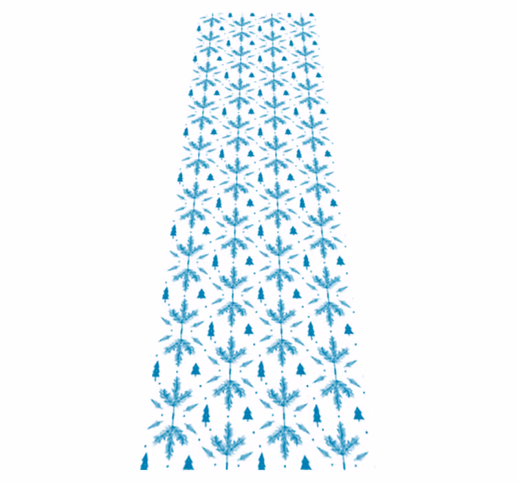 Nordic vinyl rug in seasonal blue design - TenStickers