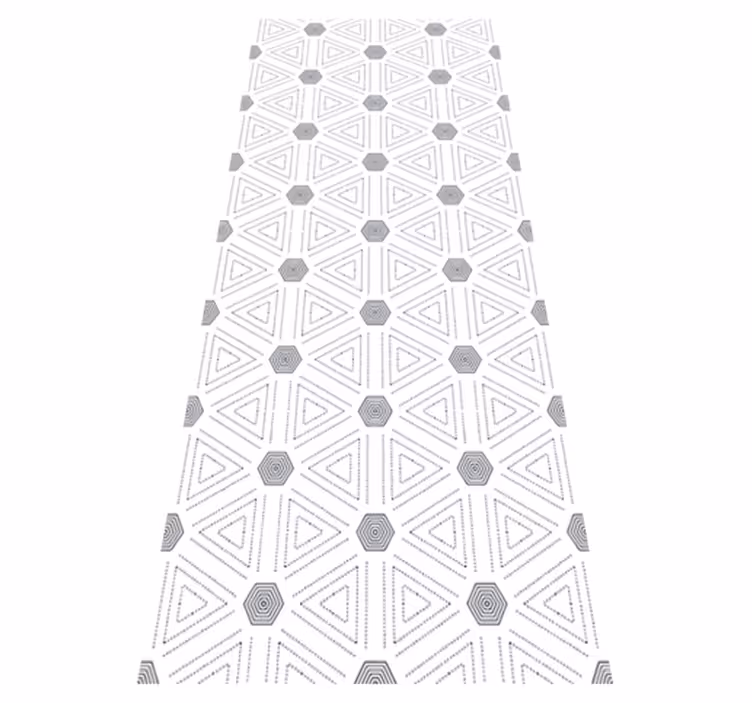 Nordic vinyl rug geometric triangles - TenStickers