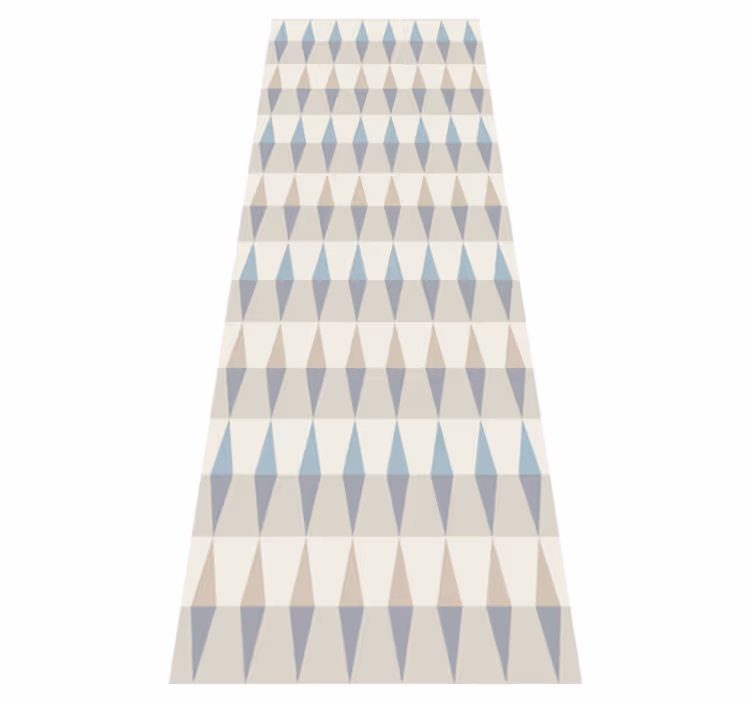 Nordic vinyl rug in geometric blue sky design - TenStickers