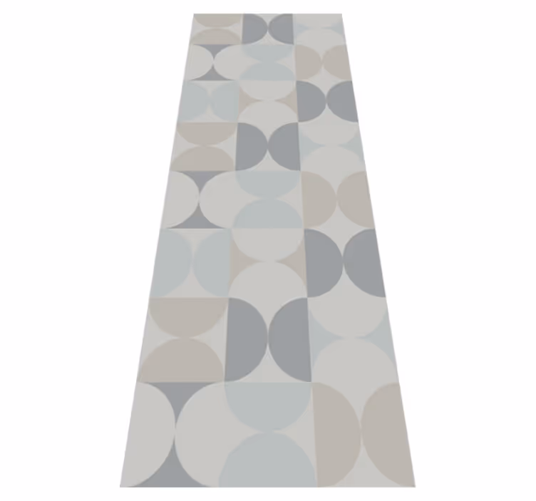 Nordic vinyl rug with pastel geometric design - TenStickers