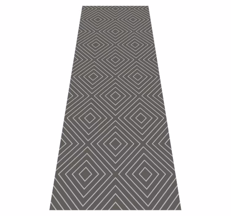 Nordic vinyl rug white and gray squares pattern - TenStickers