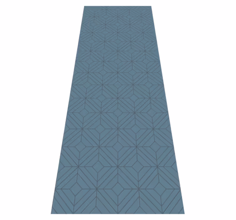Nordic vinyl rug in gray diamond pattern - TenStickers