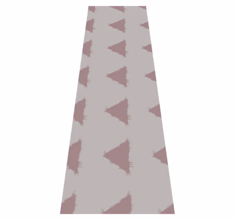 Nordic vinyl rug with beige japandi triangle pattern - TenStickers