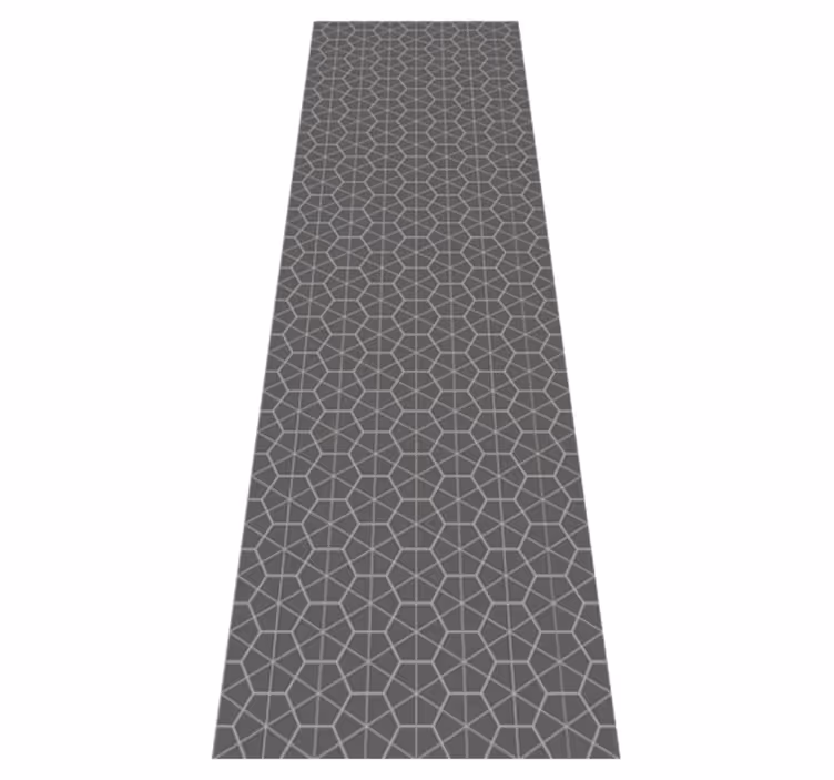 Nordic vinyl rug minimalistic hexagonal design - TenStickers