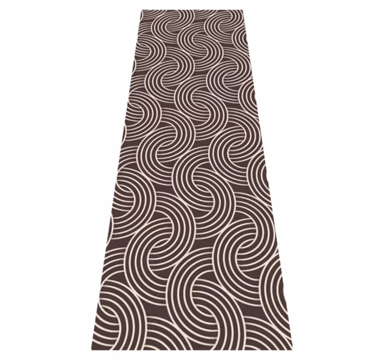 Nordic vinyl rug with scandinavian brown pattern - TenStickers