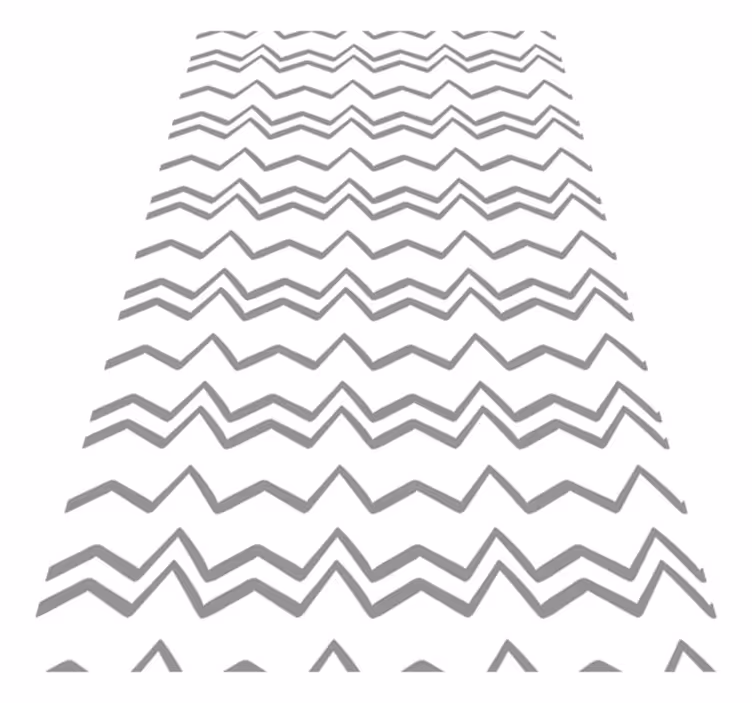 Nordic vinyl rug with irregular grey zigzag pattern - TenStickers