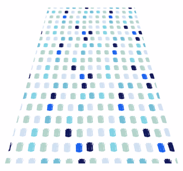 Nordic vinyl rug with blue paint strokes - TenStickers