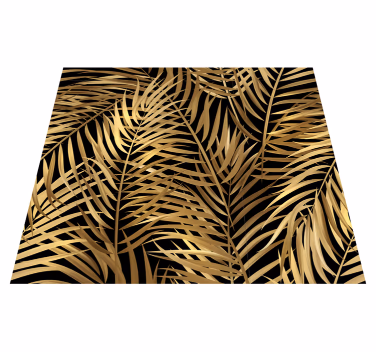 Golden leaves nature vinyl rug - TenStickers