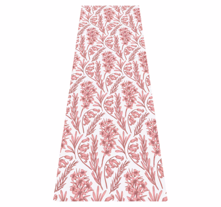 Nature vinyl rug pink lotus blossoms - TenStickers
