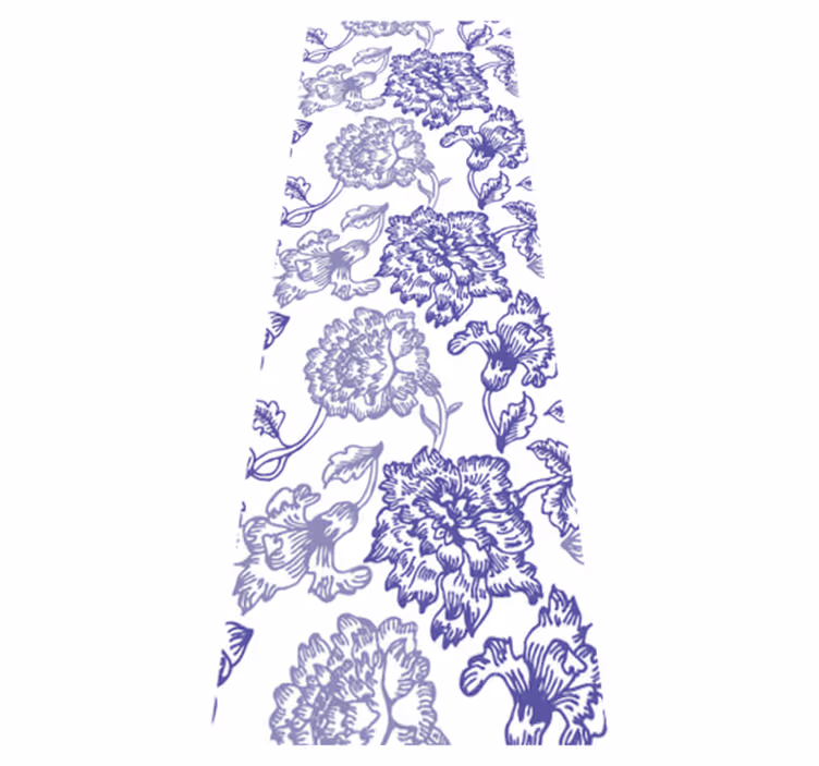 Nature vinyl rug soft purple floral design - TenStickers