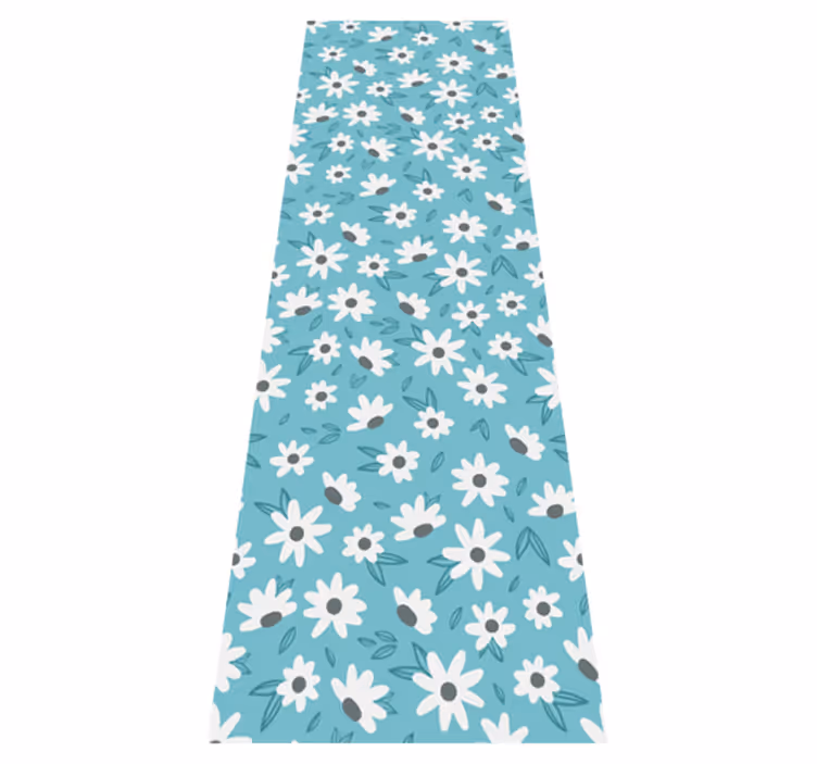 Nature vinyl rug granny chic floral design - TenStickers