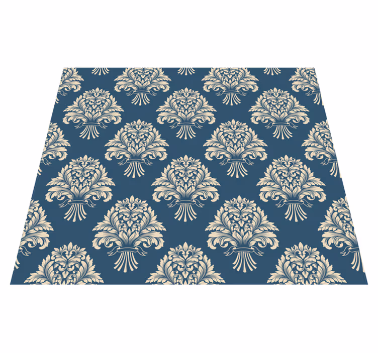 Vintage vinyl rug with baroque floral pattern - TenStickers