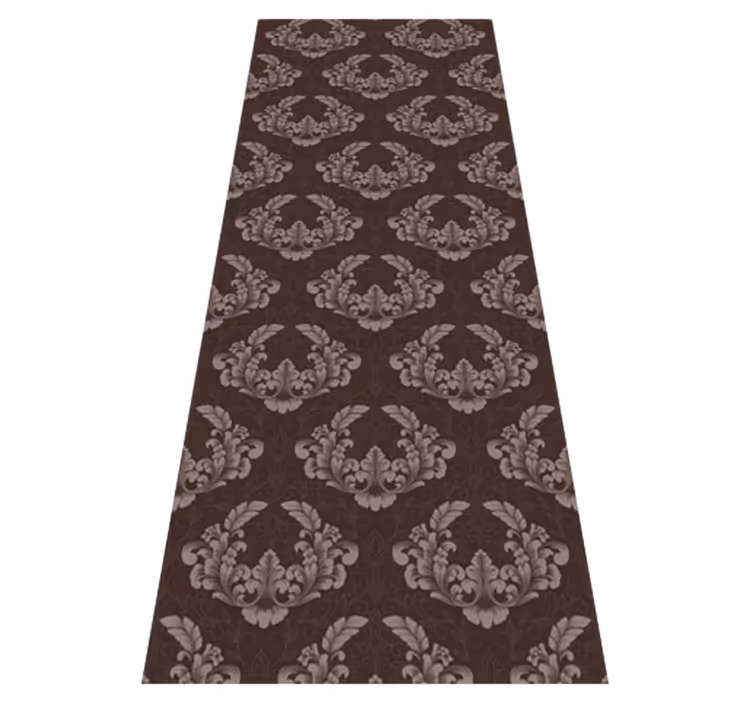 Vintage vinyl rug in seamless damask pattern - TenStickers