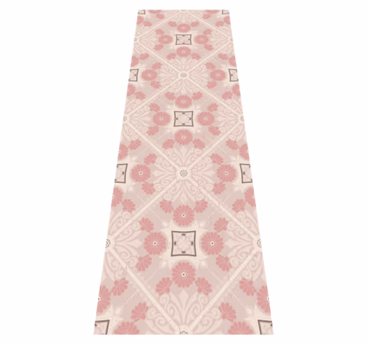 Vintage vinyl rug in pastel vintage style pattern - TenStickers