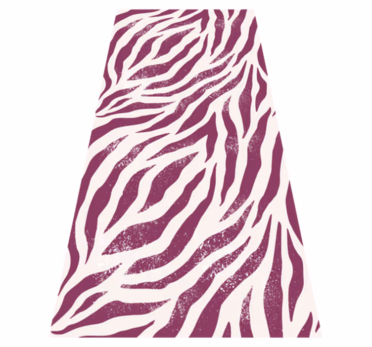 Animal vinyl rug purple and white zebra pattern - TenStickers