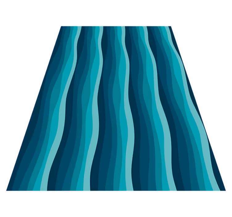 Textured vinyl rug wave pattern design - TenStickers