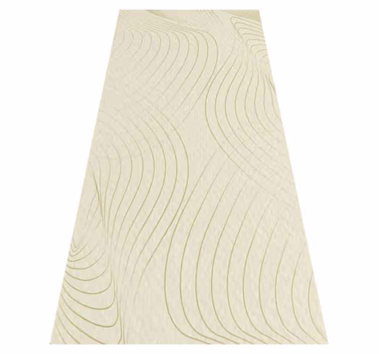 Textured vinyl rug with japandi curves - TenStickers
