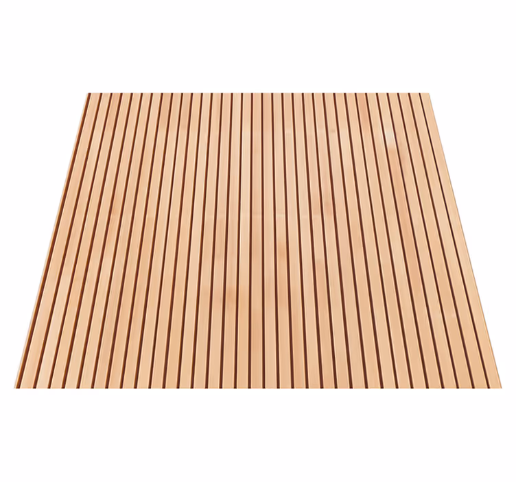 Textured vinyl rug in vertical light cedar slats - TenStickers