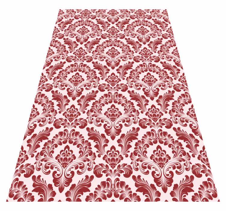 Vintage vinyl rug with block printing design - TenStickers