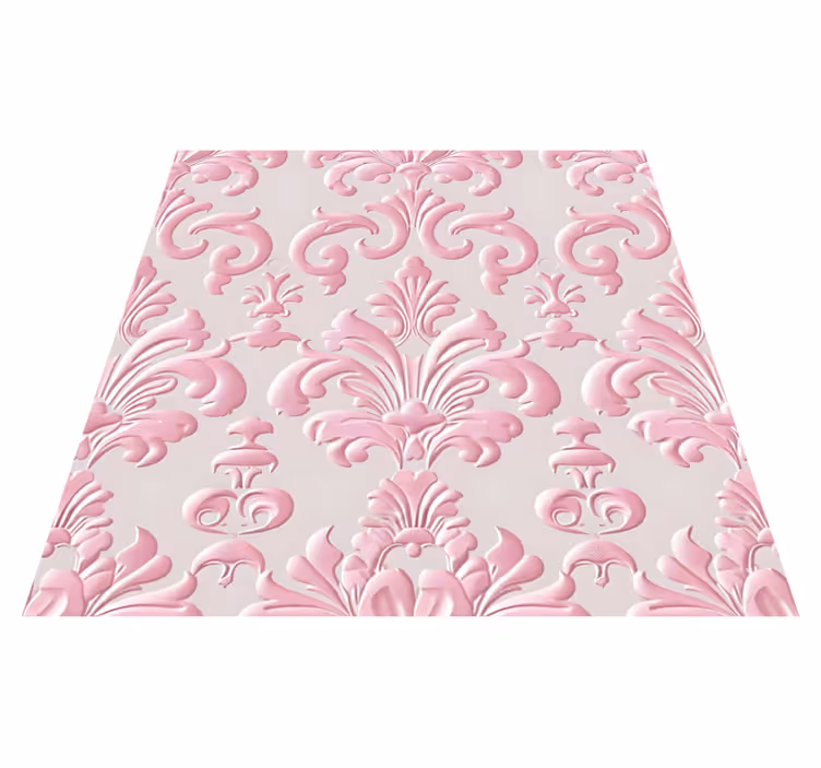 Vintage vinyl rug with pink design - TenStickers