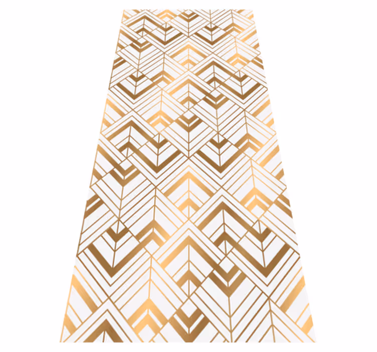 Vintage vinyl rug with diamond pattern design - TenStickers