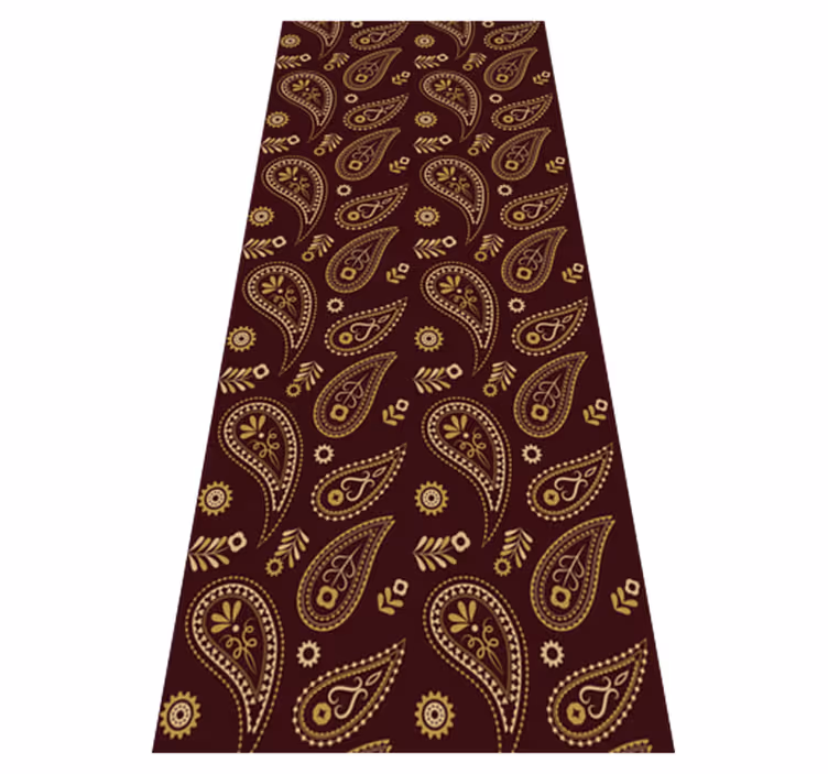 Vintage vinyl rug with timeless indian design - TenStickers