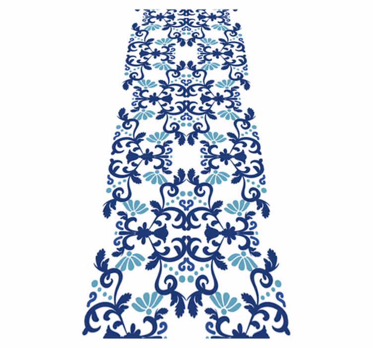 Vintage vinyl rug in classic vintage damask style - TenStickers