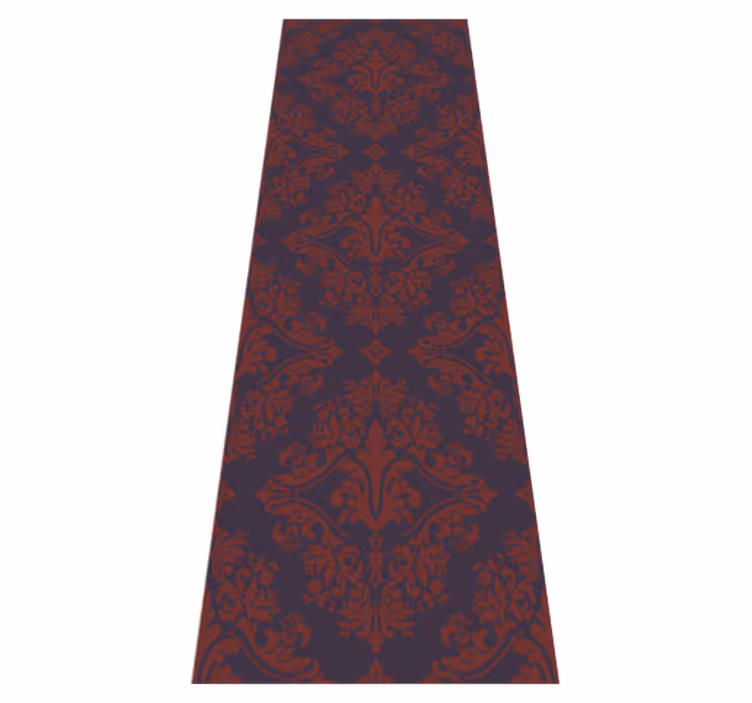 Vintage vinyl rug in red and purple design - TenStickers
