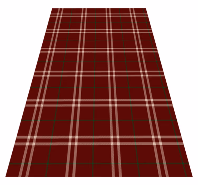 Vintage vinyl rug gingham tile area rug - TenStickers