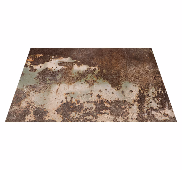 Textured vinyl rug rustic patina metal wall - TenStickers