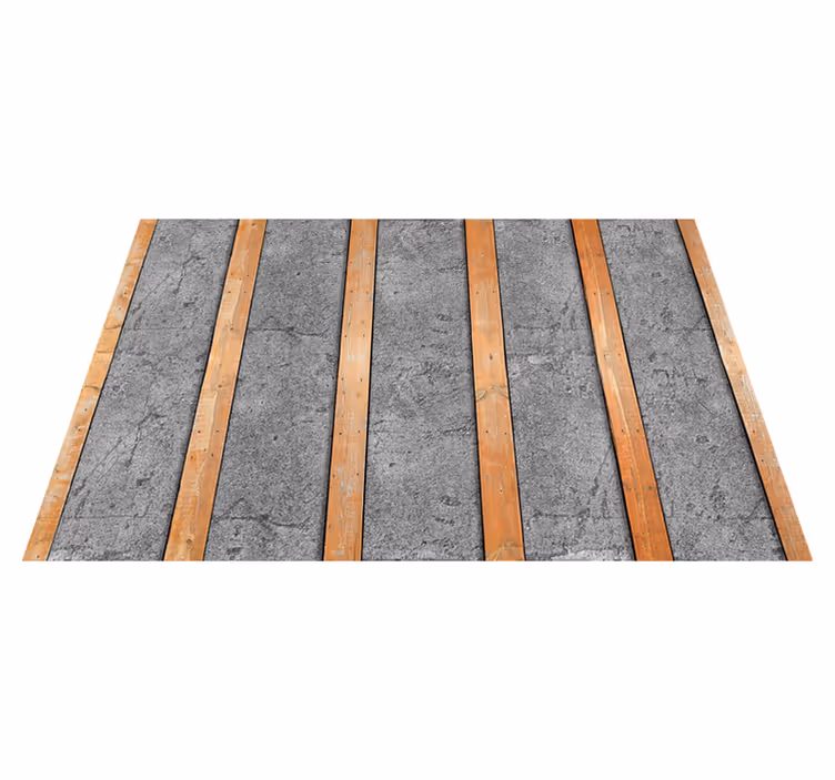 Textured vinyl rug with wooden plank design - TenStickers
