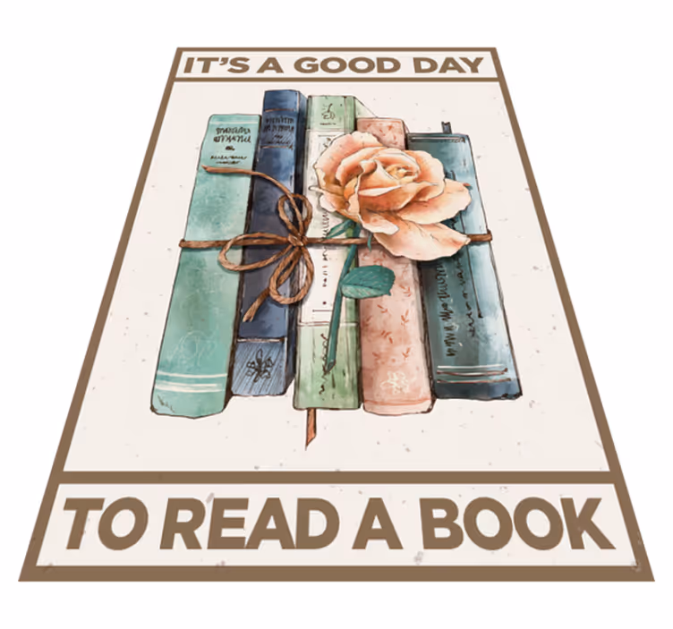 Custom vinyl rug for book lovers - TenStickers