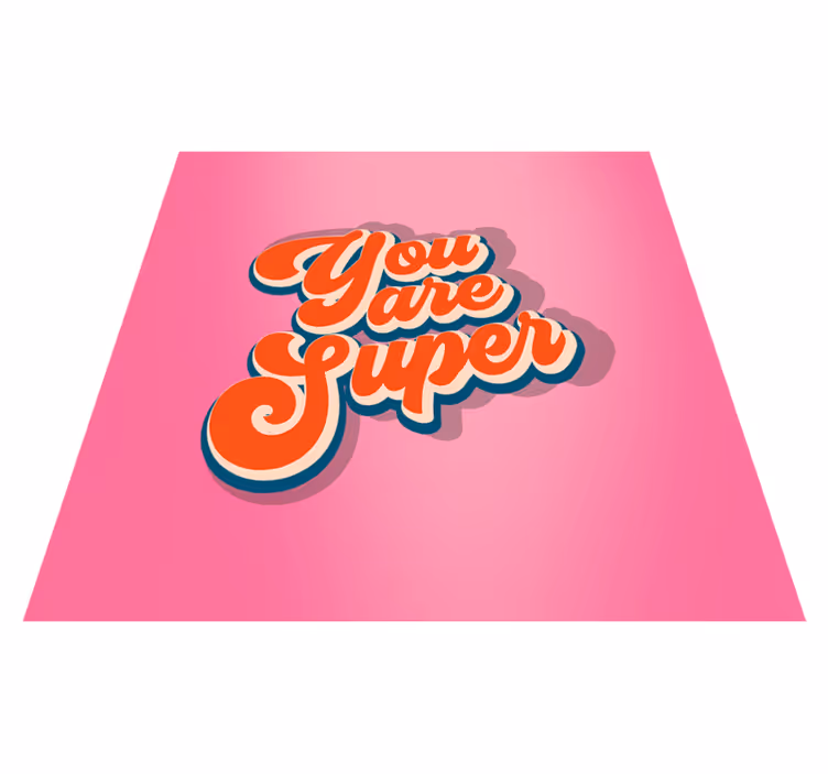 Custom vinyl rug you are amazing design - TenStickers