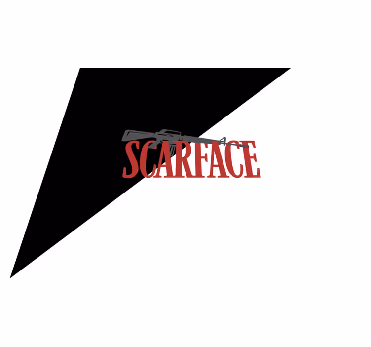 Custom vinyl rug featuring scarface movie image - TenStickers