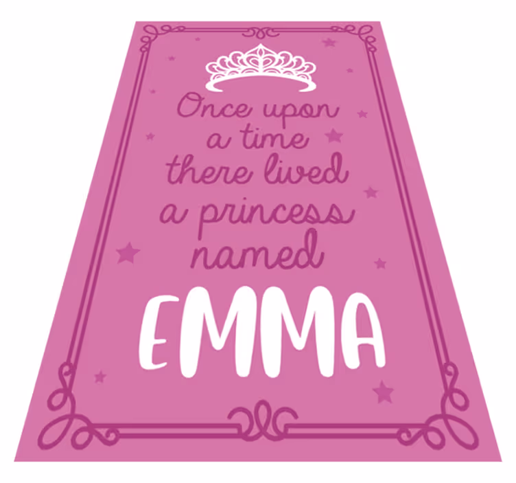 Custom vinyl rug princess personalized - TenStickers