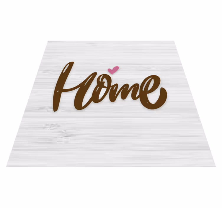 Custom vinyl rug vintage white home on wood plank 3 - TenStickers