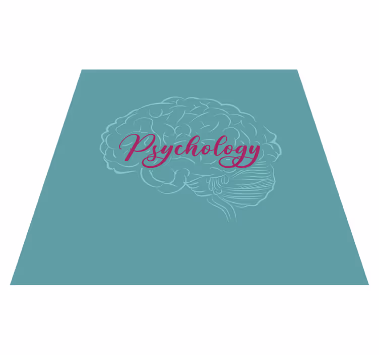 Custom vinyl rug psychology brain design - TenStickers
