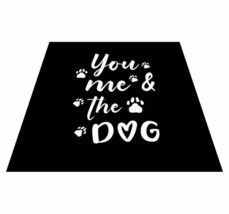 Custom vinyl rug you me and the dog - TenStickers