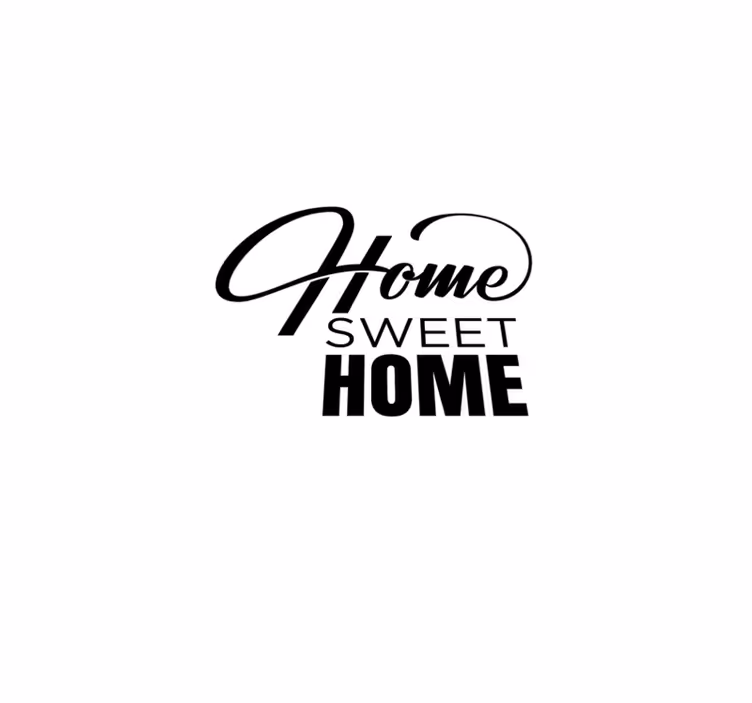 Custom vinyl rug home sweet home minimalist style 3 - TenStickers