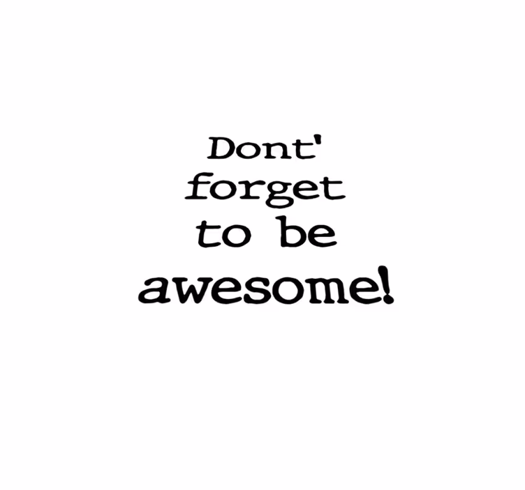 Custom vinyl rug don't forget to be awesome - TenStickers