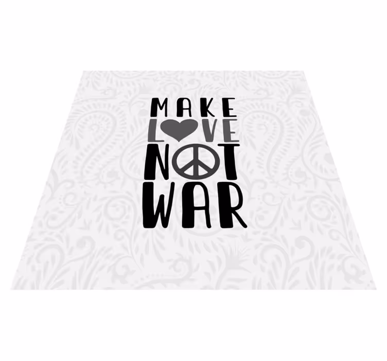 Custom vinyl rug make love not war - TenStickers