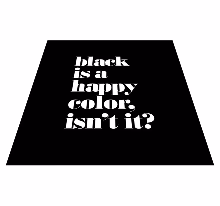 Custom vinyl rug black is a joyful color - TenStickers