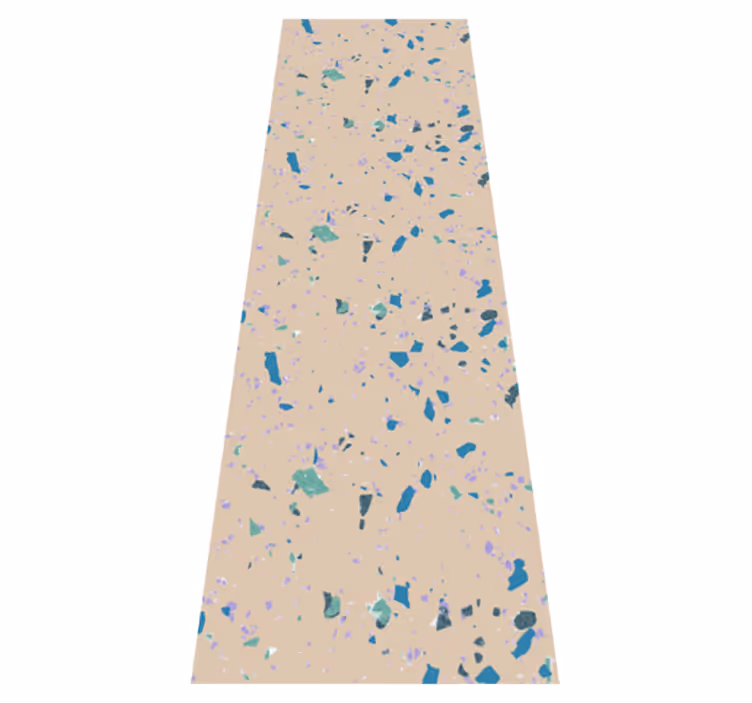 Textured vinyl rug in vibrant terrazzo design - TenStickers