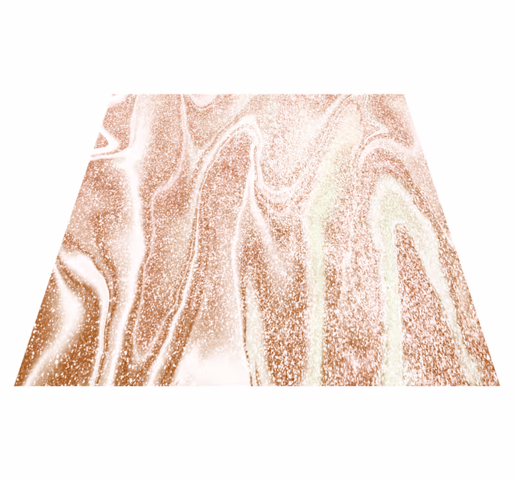 Textured vinyl rug in pink and gold marble effect - TenStickers