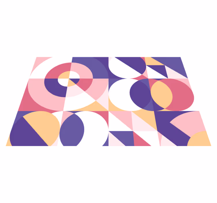 Geometric vinyl rug abstract figures art - TenStickers