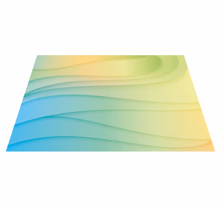 Geometric vinyl rug in modern abstract shapes - TenStickers