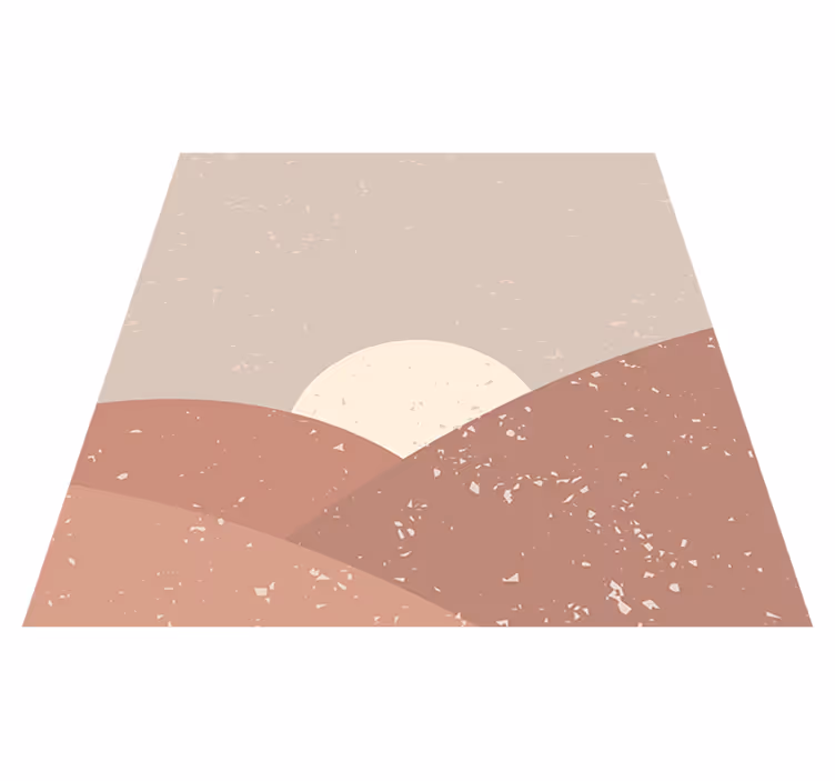 Geometric vinyl rug wall art sunrise - TenStickers