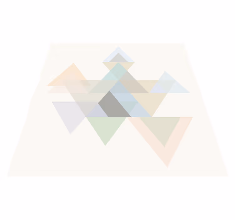 Geometric vinyl rug colorful triangle art - TenStickers