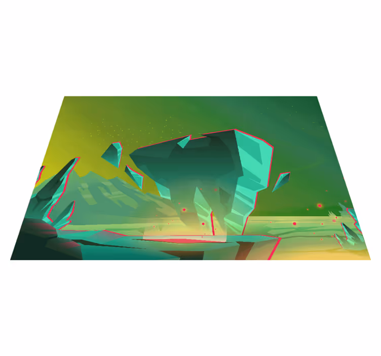 Kids vinyl rug alien planet design - TenStickers