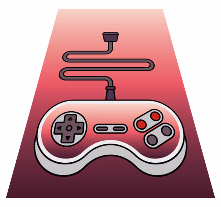 Gaming vinyl rug for kids remote console - TenStickers